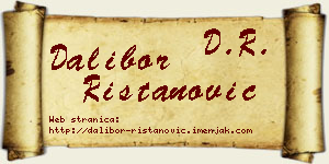 Dalibor Ristanović vizit kartica